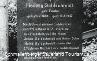 Grab Hedwig Goldschmidts auf dem um 1840 angelegten jüdischen Friedhof in Schmallenberg.