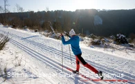 Klassische Technik in gut gespurten Loipen im Skilanglaufzentrum Westfeld.