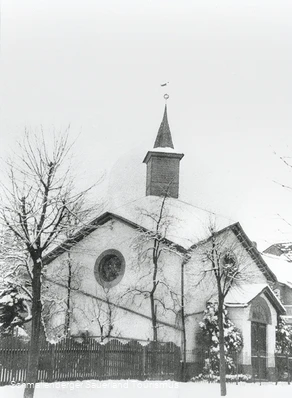 Synagoge in Schmallenberg um 1935. 1857 errichtet, wurde sie in der Pogromnacht am 10.11.1938 zerstört.