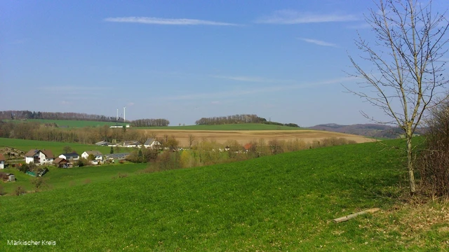 A1, A2 Blintrop - Blick auf Windräder Benkamp