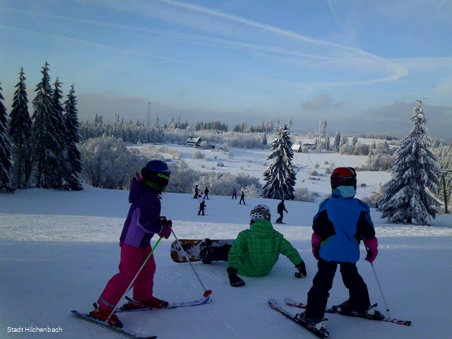 Wintersport in Skigebiet Lützel